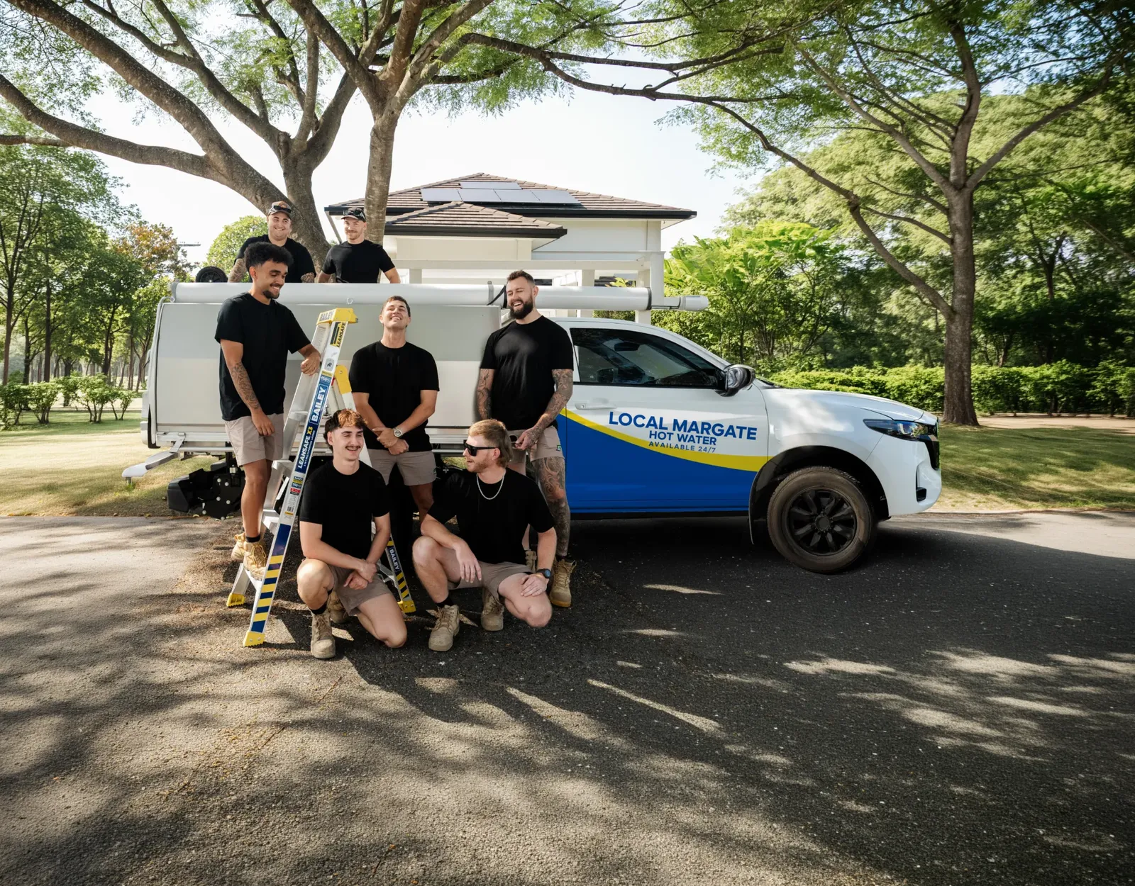 Local Margate Hot Water team and ute